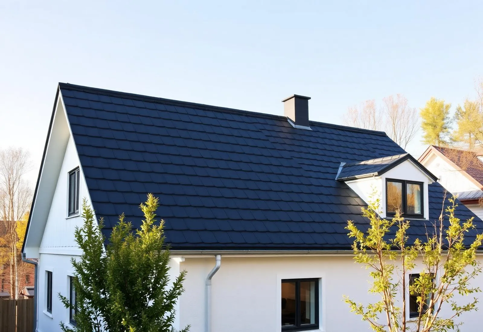 Villa med nylagt tegeltak